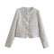 European And American Style Women's French Texture Short Long Sleeve Jacket