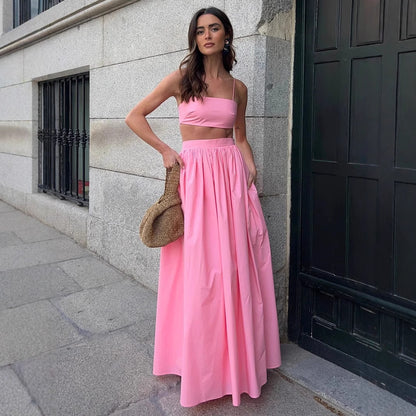 Cotton Suspender Underwear Skirt Suit