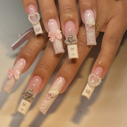 cardi  Multi-diamond Press Fake Nails