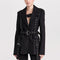 Fashionable Temperament Rivet Buckle Decorative Design Tight Waist Slimming Suit Coat Women's Suit