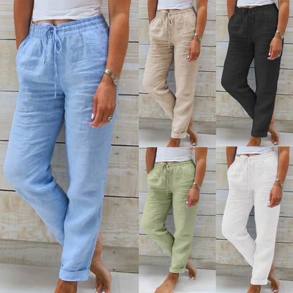 Cotton And Linen Casual Pants