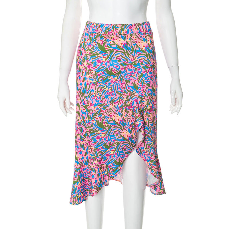 Blooming Asymmetry Skirt