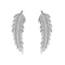 Leaf-shaped Zircon Inlaid S925 Sterling Silver Stud Earrings For Women