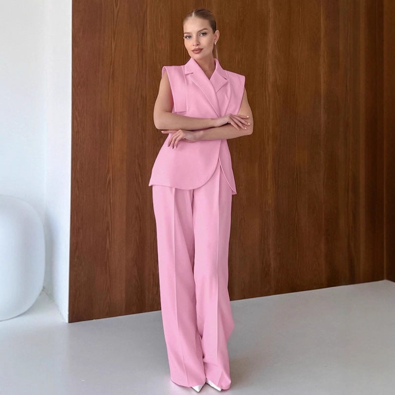 Women's Two-piece Suit Vest Pants