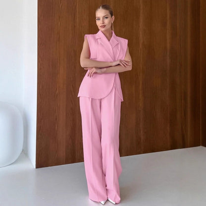 Women's Two-piece Suit Vest Pants
