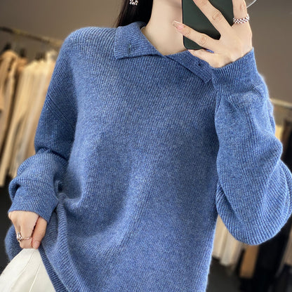 Chic Commuter Wool Pullover : Women's Autumn And Winter Half-high Collar Wool Sweater Pullover