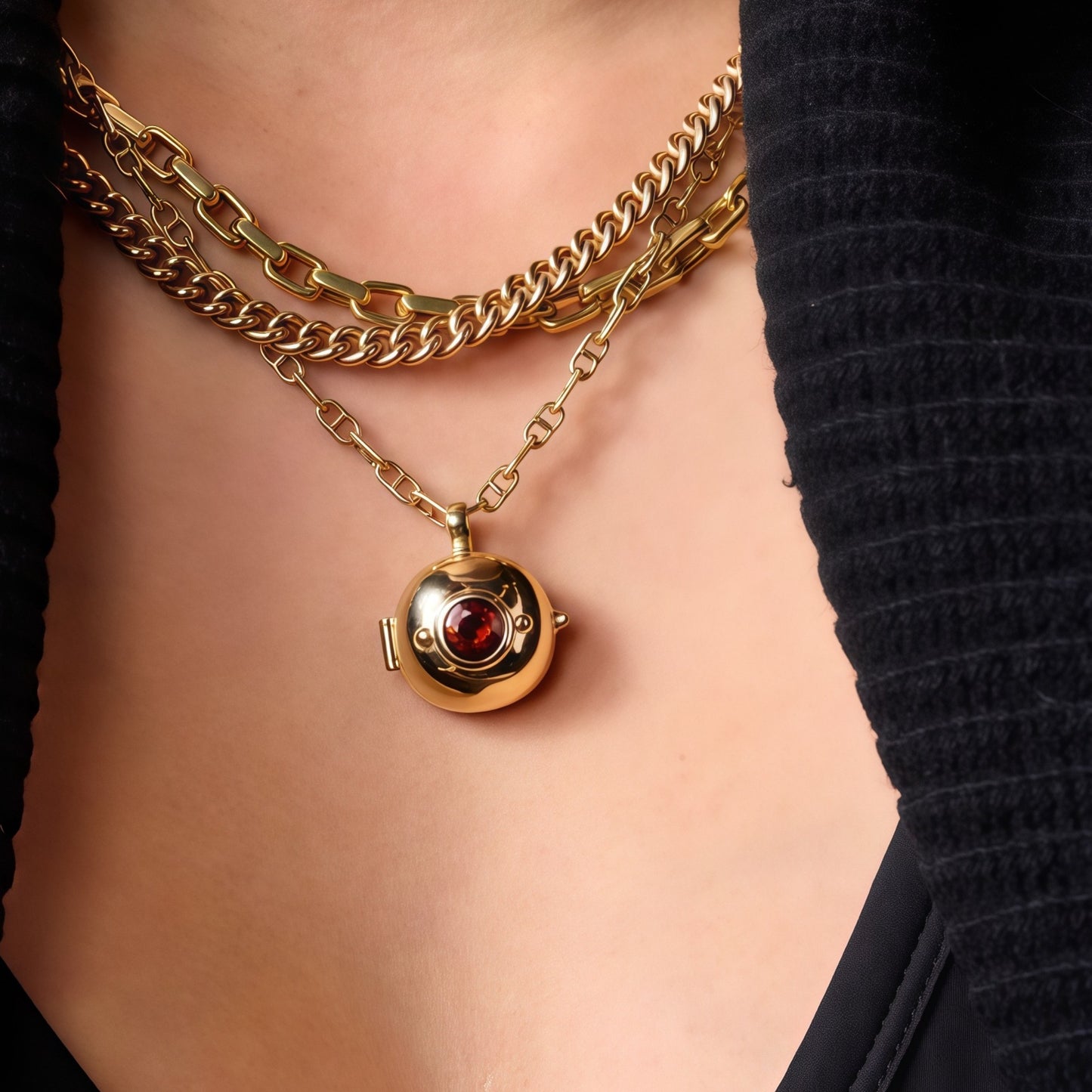 Teapot Can Open And Close Storage Necklace