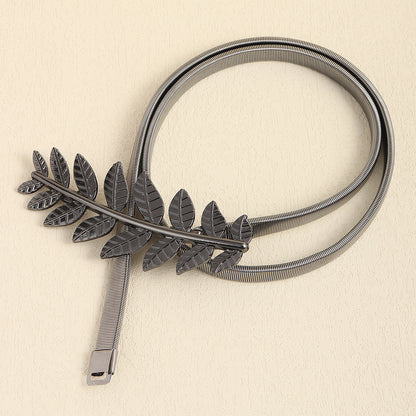 Metal Waist Chain Ladies Elastic Personality Buckle Matching Dress Long Sweater Elegant Graceful