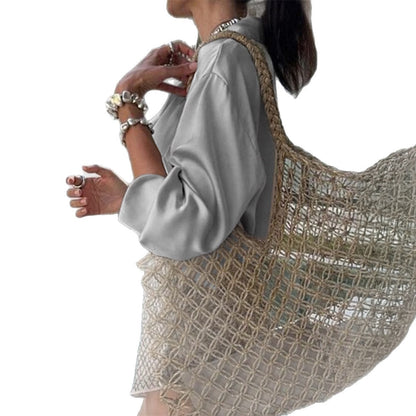 Elegant High-end Draped Suit Shirt Women's Clothing