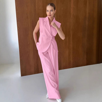 Women's Two-piece Suit Vest Pants